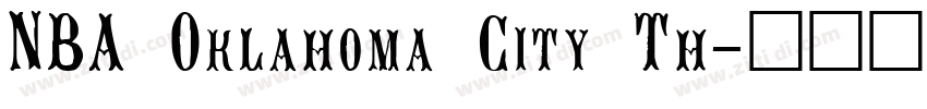 NBA Oklahoma City Th字体转换